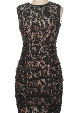Nanette Lepore Elegant Black Lace Mini Dress